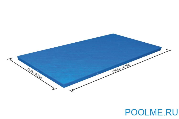 Тент Bestway 4.10 x 2.26 м для прямоугольного каркасного бассейна 4.0 x 2.11 x 0.81 м, артикул 58107