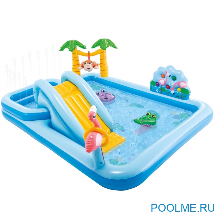 Надувной игровой центр INTEX "Приключения в джунглях" 244 x 198 x 71 см, артикул 57161 Надувной игровой центр INTEX "Приключения в джунглях" 244 x 198 x 71 см, артикул 57161
