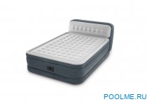 Кровать INTEX надувная 152 x 236 x 86 см с спинкой, встроенный насос 220V, артикул 64448
