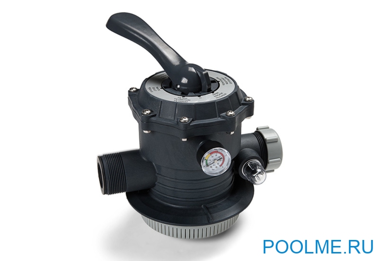 Шестиходовой клапан INTEX для песчаных фильтров 26648/26652/28680, артикул 11496