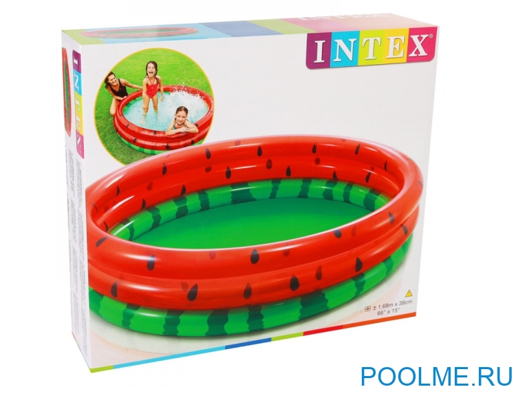 Детский бассейн INTEX "Арбуз" 168 x 38 см, артикул 58448 Детский бассейн INTEX "Арбуз" 168 x 38 см, артикул 58448