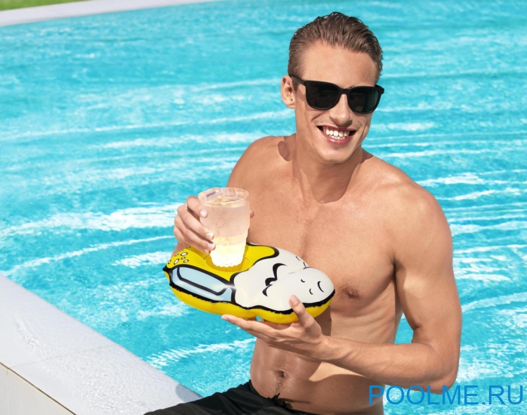 Надувной держатель Bestway для напитков Summer Sips желтый, артикул 34132-Y Надувной держатель Bestway для напитков Summer Sips желтый, артикул 34132-Y