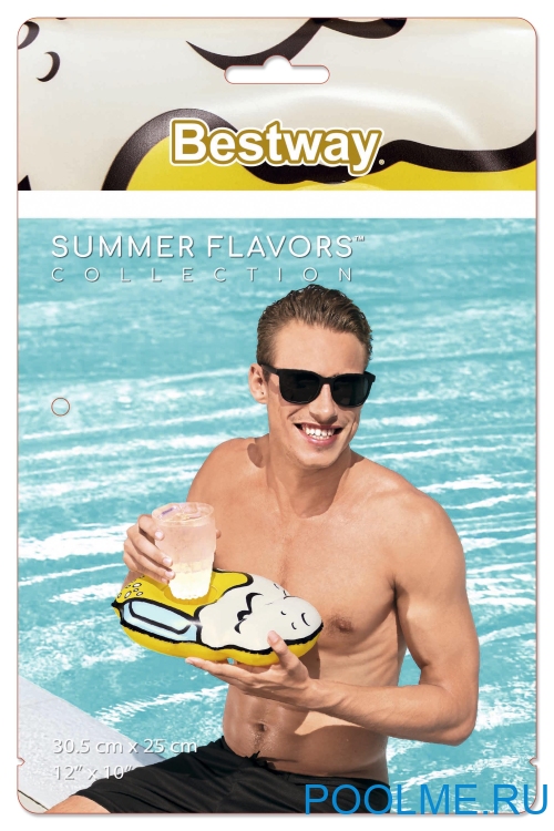 Надувной держатель Bestway для напитков Summer Sips желтый, артикул 34132-Y Надувной держатель Bestway для напитков Summer Sips желтый, артикул 34132-Y