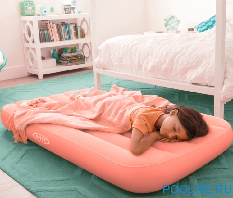 Матрас INTEX надувной Cozy Kids Airbed (розовый), артикул 66803-P