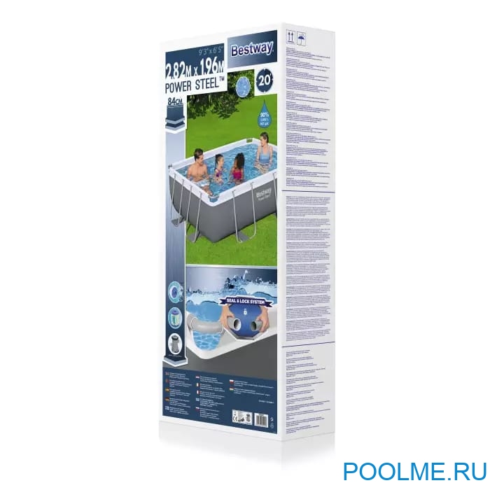Каркасный бассейн Bestway 56629, размер 2.82 x 1.96 x 0.84 м Каркасный бассейн Bestway 56629, размер 2.82 x 1.96 x 0.84 м