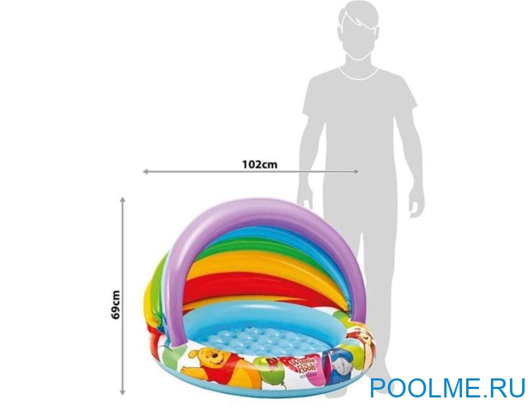 Детский бассейн INTEX "Винни пух" 102 x 69 см, артикул 57424 Детский бассейн INTEX "Винни пух" 102 x 69 см, артикул 57424