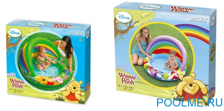 Детский бассейн INTEX "Винни пух" 102 x 69 см, артикул 57424 Детский бассейн INTEX "Винни пух" 102 x 69 см, артикул 57424