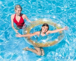Надувной круг INTEX &quot;Блеск&quot; золотой 119 см, артикул 56274-Z Надувной круг INTEX "Блеск" золотой 119 см, артикул 56274-Z