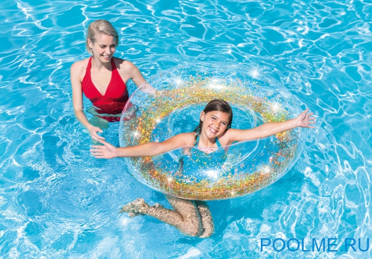 Надувной круг INTEX "Блеск" золотой 119 см, артикул 56274-Z