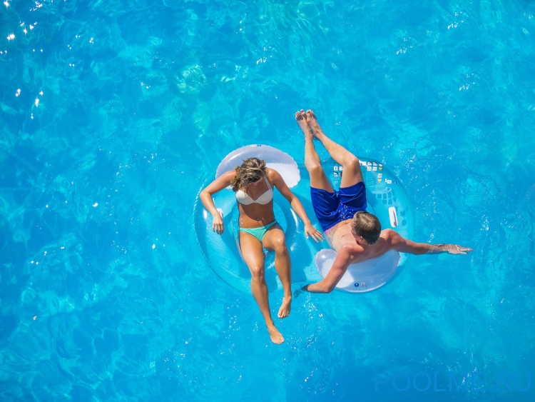 Надувное кресло-круг INTEX "Волна" 2-х местное 198 x 117 см, артикул 56800