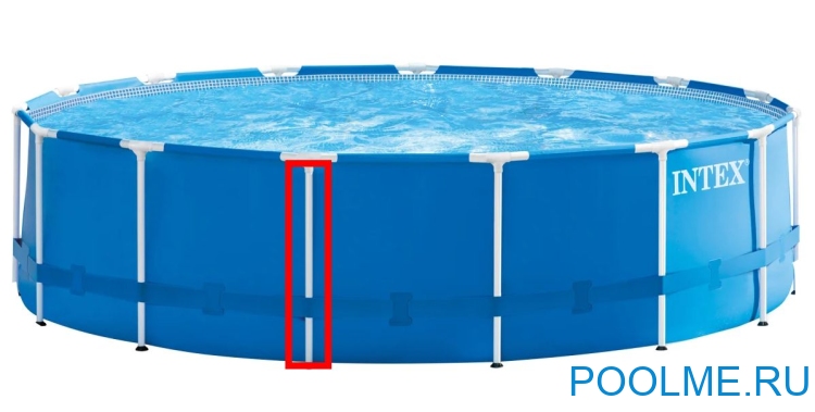 Вертикальная опора для круглых бассейнов INTEX Metal Frame 457 х 122 см (в моделях с 2020 года), арт. 12818
