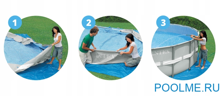 Чашковый пакет INTEX к каркасному бассейну Ultra Frame 5.49 x 1.32, артикул 12436A