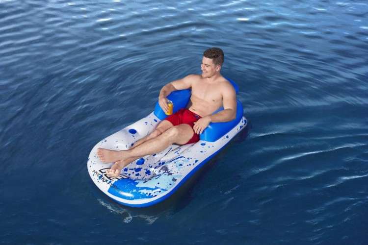 Надувной матрас-шезлонг Bestway для плавания "Cool Blue" 1.61 x 0. 84 м, артикул 43155