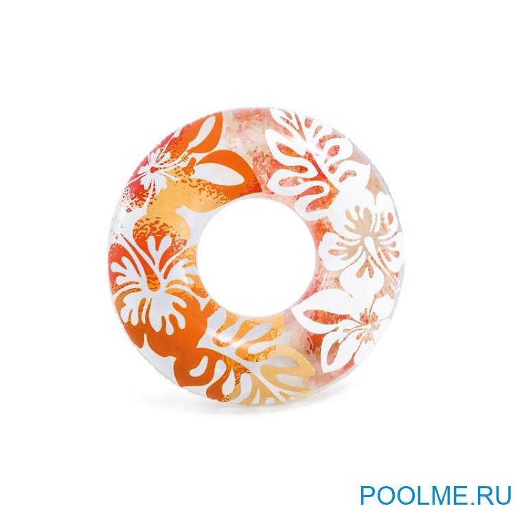 Надувной круг INTEX &quot;Перламутр&quot; оранжевый 91 см, артикул 59251-O