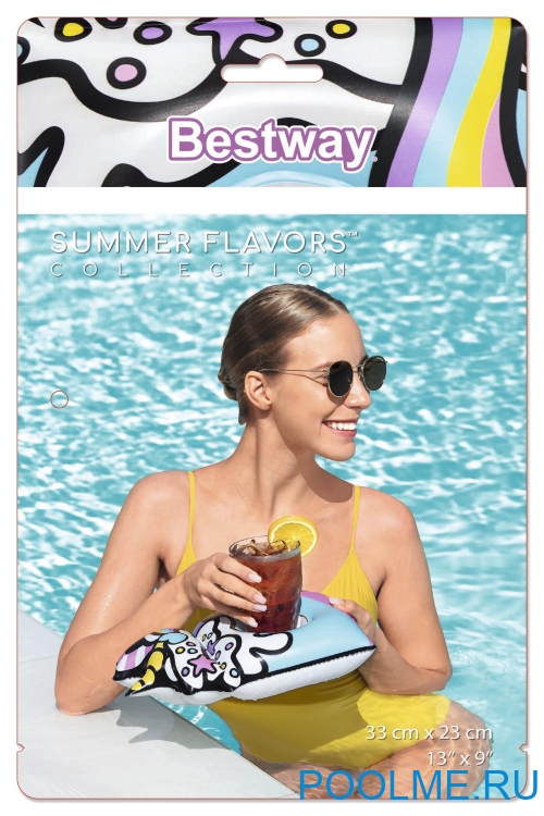 Надувной держатель Bestway для напитков Summer Sips синий, артикул 34132-B Надувной держатель Bestway для напитков Summer Sips синий, артикул 34132-B