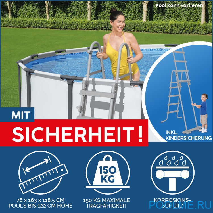 Каркасный бассейн Bestway 5619E, размер 4.88 x 1.22 м