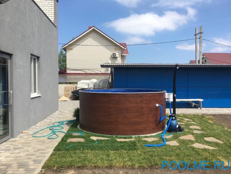 Бассейн Лагуна 4.5 х 1.25 м (врезной скиммер + форсунка) арт. 45013 / 1 - дерево Бассейн Лагуна 4.5 х 1.25 м (врезной скиммер + форсунка) арт. 45013 / 1 - дерево