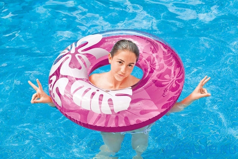 Надувной круг INTEX "Перламутр" розовый 91 см, артикул 59251-R Надувной круг INTEX "Перламутр" розовый 91 см, артикул 59251-R