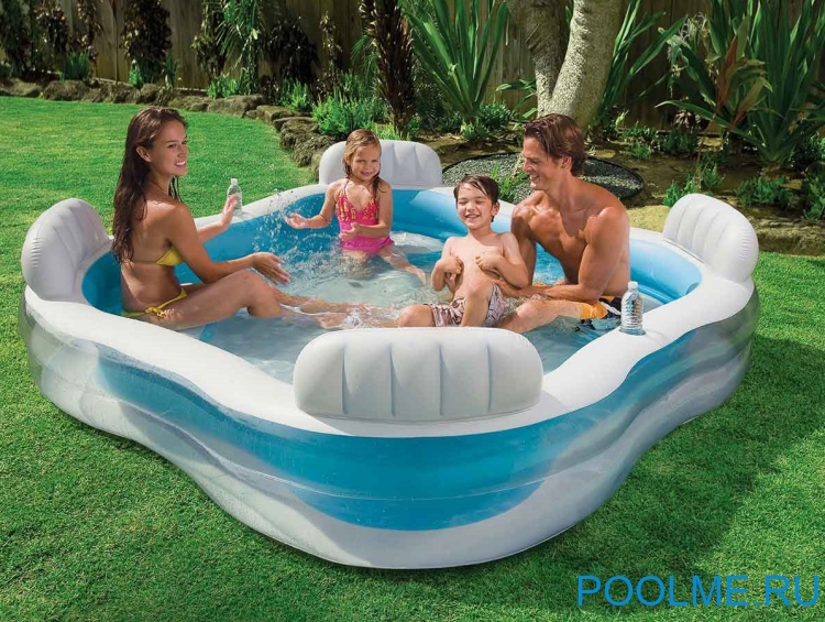 Детский бассейн INTEX "Идиллия" 229 x 229 x 66 см, артикул 56475