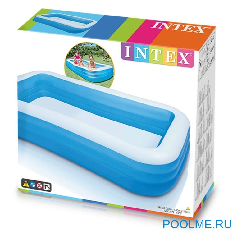 Детский бассейн INTEX "Волны" 305 x 183 x 56 см, артикул 58484 Детский бассейн INTEX "Волны" 305 x 183 x 56 см, артикул 58484