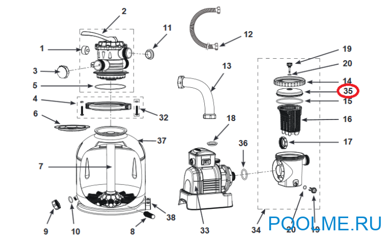 Крышка INTEX для предфильтра песчаного фильтра 26648/26652 (все года), артикул 11480 Крышка INTEX для предфильтра песчаного фильтра 26648/26652 (все года), артикул 11480