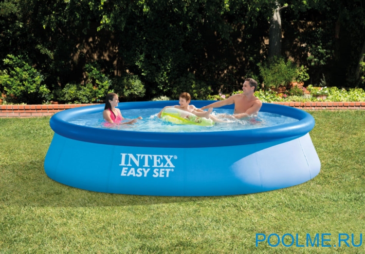 Надувной бассейн INTEX 28142 Easy Set, размер 396 x 84 см