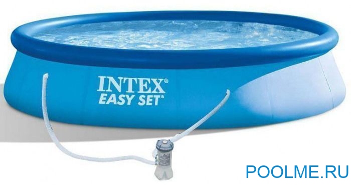 Надувной бассейн INTEX 28142 Easy Set, размер 396 x 84 см