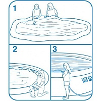 Надувной бассейн INTEX 28142 Easy Set, размер 396 x 84 см