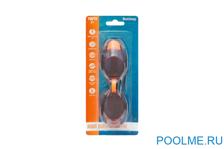 Очки для плавания Bestway "Aqua Burst Essential II" (цвет красный) от 7 лет, арт. 21005