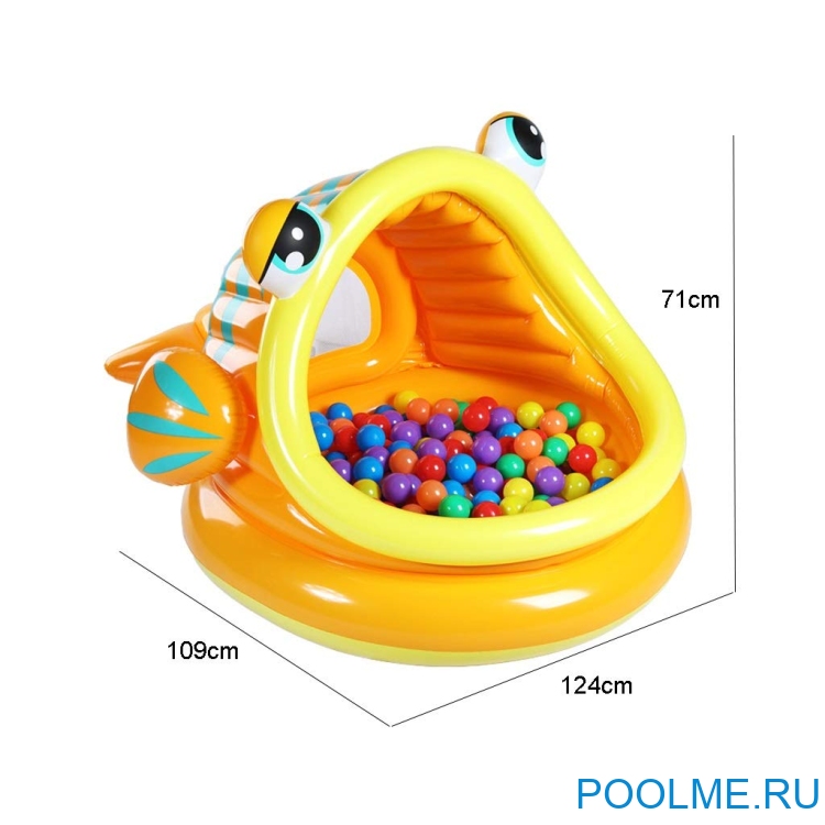 Детский бассейн INTEX "Ленивая рыбка" 124 x 109 x 71 см, артикул 57109 Детский бассейн INTEX "Ленивая рыбка" 124 x 109 x 71 см, артикул 57109