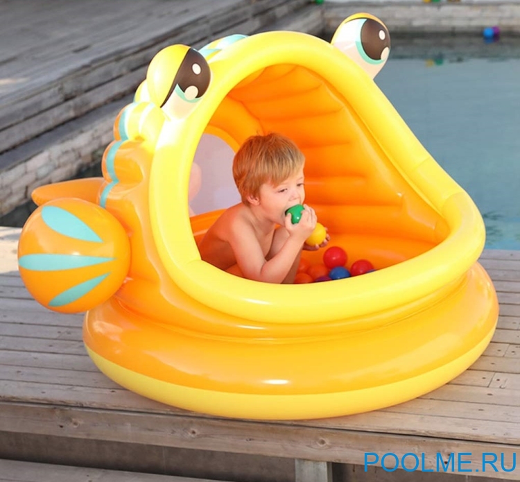Детский бассейн INTEX "Ленивая рыбка" 124 x 109 x 71 см, артикул 57109 Детский бассейн INTEX "Ленивая рыбка" 124 x 109 x 71 см, артикул 57109