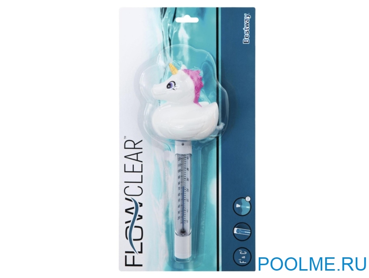 Плавающий термометр для бассейна Bestway Flowclear "Единорог", артикул 58595-U