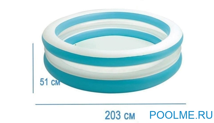 Детский бассейн INTEX &quot;Линза&quot; 203 x 51 см, артикул 57489