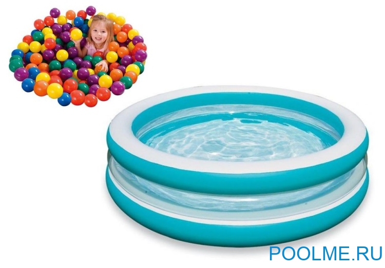 Детский бассейн INTEX &quot;Линза&quot; 203 x 51 см, артикул 57489