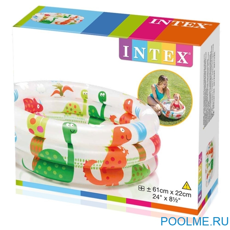 Детский бассейн INTEX "Динозавр" 61 х 22 см, артикул 57106 Детский бассейн INTEX "Динозавр" 61 х 22 см, артикул 57106