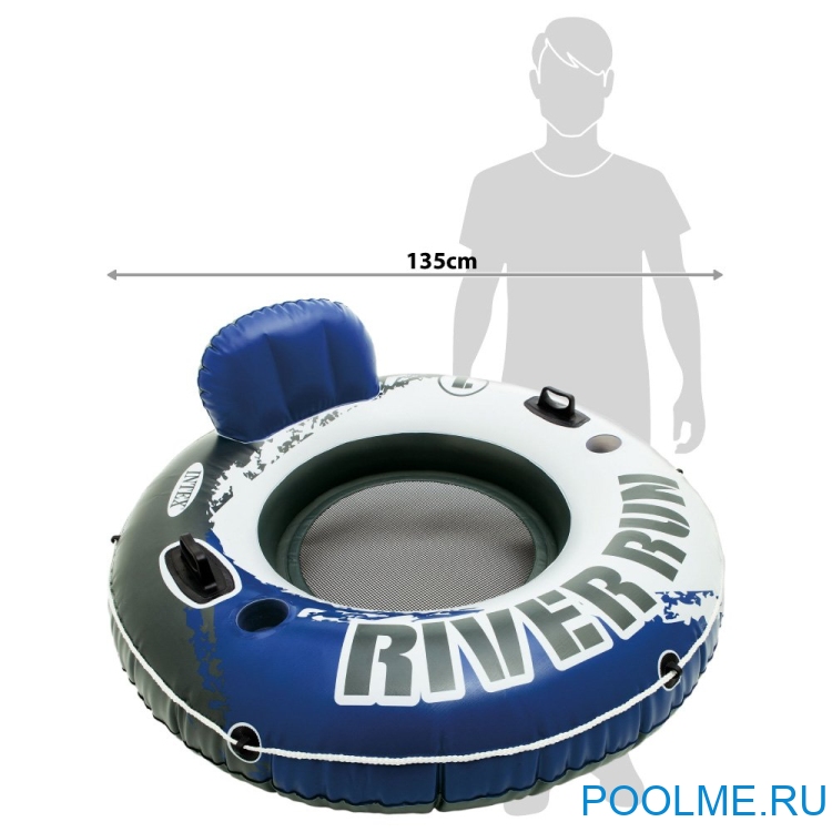 Надувное кресло-круг INTEX "Река" 135 см, артикул 58825 Надувное кресло-круг INTEX "Река" 135 см, артикул 58825