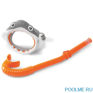 Маска для плавания с трубкой INTEX "Акула",  артикул 55944