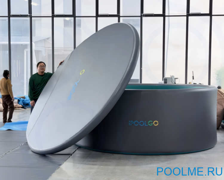 Надувная прочная SUP крышка D3.7 м для бассейна IPOOLGO