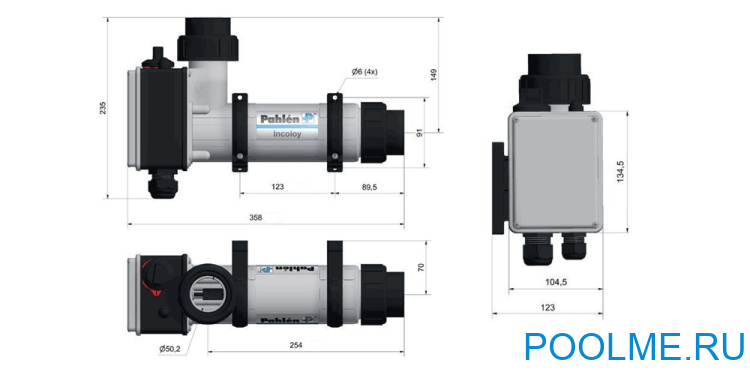 Электронагреватель пластиковый Pahlen с датчиком потока (12 кВт) Электронагреватель пластиковый Pahlen с датчиком потока (12 кВт)
