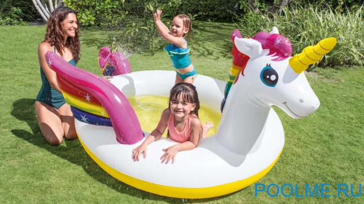 Детский бассейн INTEX "Единорог" 272 x 193 x 104 см, артикул 57441