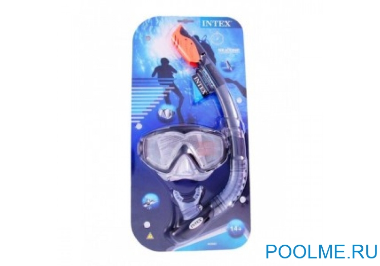 Маска для плавания с трубкой INTEX "Silicone Aqua Pro", артикул 55962
