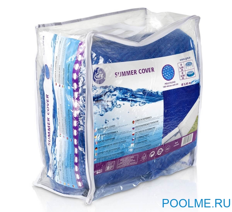 Пузырьковое (теплосберегающее) покрывало GRE для бассейна 3.5 м, артикул CV350