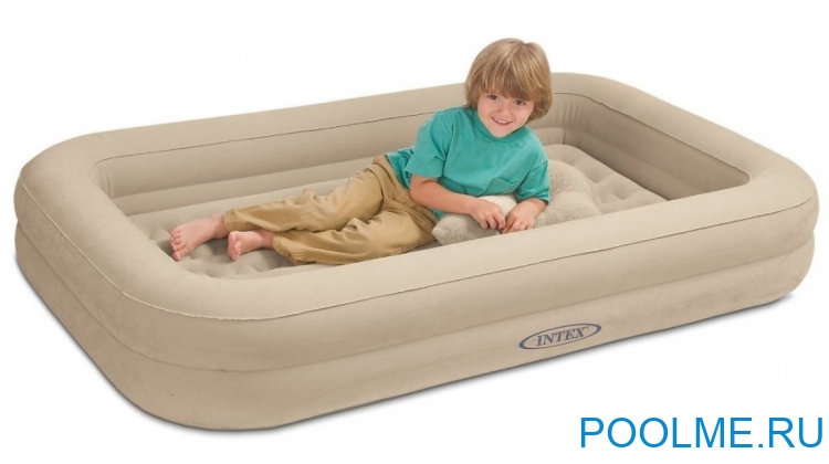 Кровать INTEX надувная Kidz Travel Bed Set 168 x 107 x 25 с насосом, артикул 66810