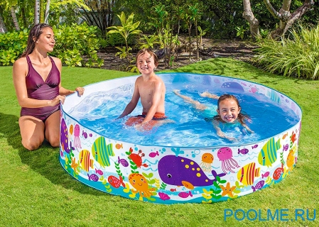 Детский бассейн INTEX "Морские жители" 183 x 38 см, артикул 56452