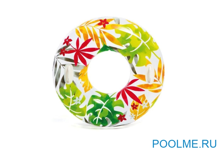 Надувной круг INTEX &quot;Цветущие тропики, листья&quot; 97 см, артикул 58263-L