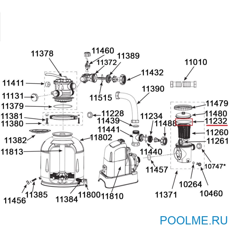 Уплотнительное кольцо INTEX предфильтра 26648/26652, артикул 11232 Уплотнительное кольцо INTEX предфильтра 26648/26652, артикул 11232