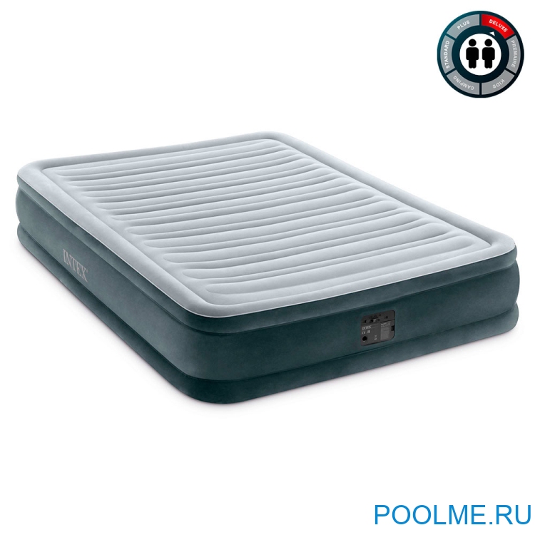 Кровать INTEX надувная 137 x 191 x 33 см, встроенный насос 220V, артикул 67768