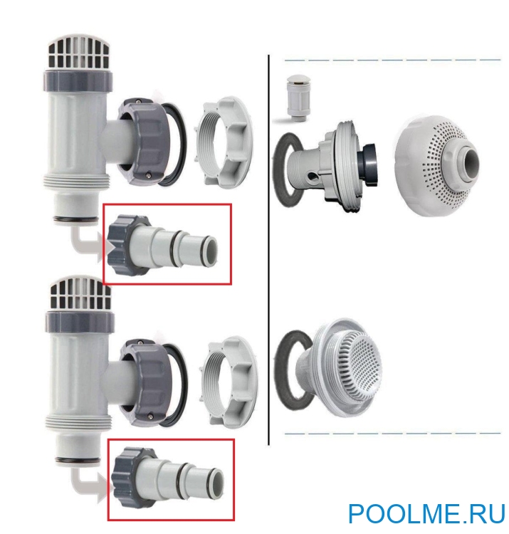 Комплект переходников Intex 32/38 мм арт. 25007