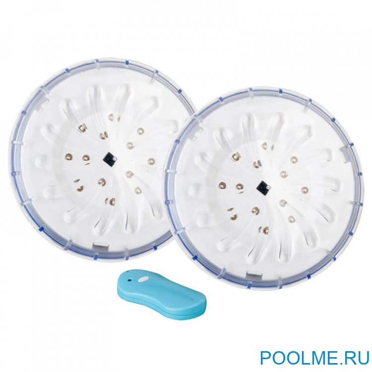 Подсветка для бассейна на магните с пультом GRE (2шт), артикул PLED2 Подсветка для бассейна на магните с пультом GRE (2шт), артикул PLED2