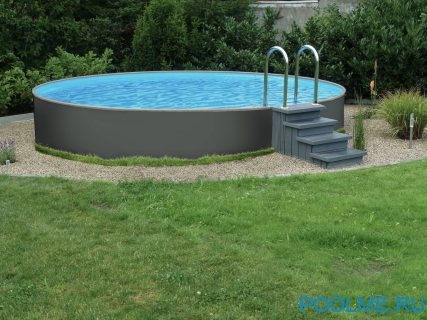 Бассейн Гигабасс 5.5 х 1.5 м, морозоустойчивый вкапываемый (полный комплект) арт. ТМ867-01 - платина Бассейн Гигабасс 5.5 х 1.5 м, морозоустойчивый вкапываемый (полный комплект) арт. ТМ867-01 - платина